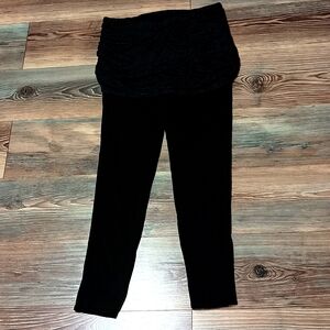 Athleta 🖤🩶🖤 Black/Gray Skirted Leggings Size Large Tall.